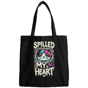 Discover Gothic Emo Cat Design For Cat Lovers And Bags