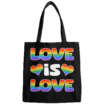 Discover Love is Love rainbow colored Bags