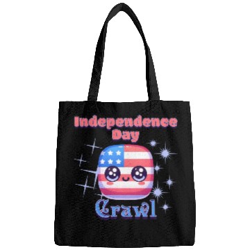 Discover Independence Day Crawl kawaii icon Design Bags