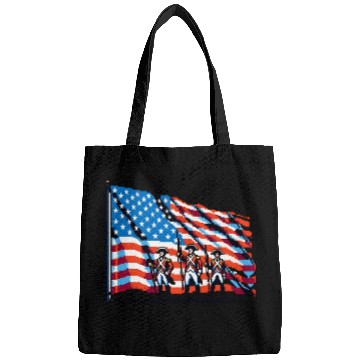 Discover The American Flag Pixel Art Design Bags