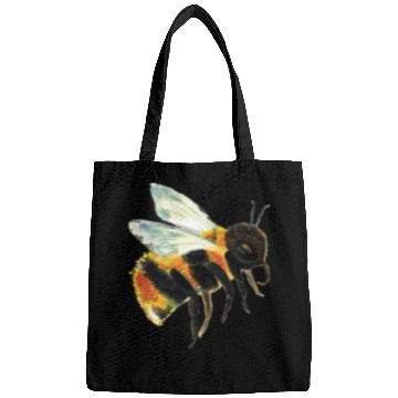 Discover Cute Bumble Bee Flying Illustration Bags