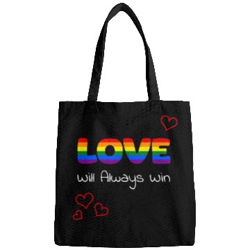 Discover love will always win LGBTQ gay pride rainbow Bags
