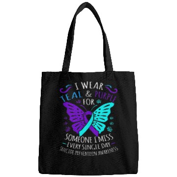 Discover I Wear Teal And Purple For Someone Bags