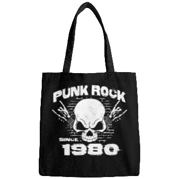 Discover Punk Rock Since 1980 - Skull Rock Hands 44th Bags
