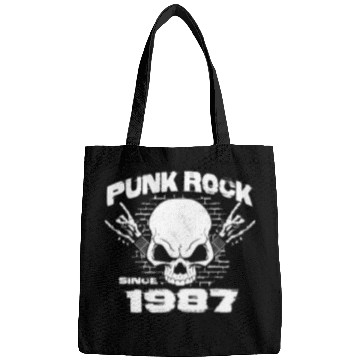 Discover Punk Rock Since 1987 - Skull Rock Hands 37th Bags