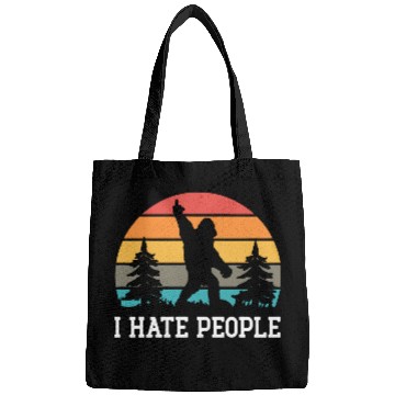 Discover I Hate People Sasquatch Bigfoot Funny Sarcastic Bags