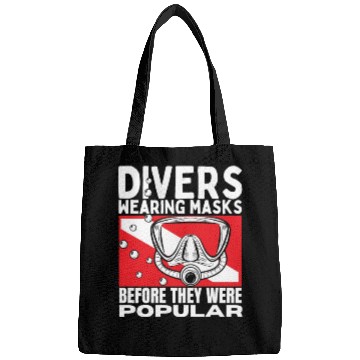 Discover Scuba Diving Mask Pun Funny Scuba Diver Bags