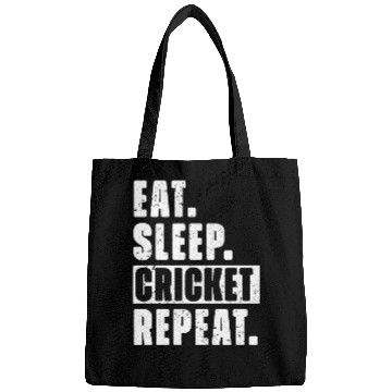 Discover Cricket Fans Eat Sleep Cricket Repeat Bags