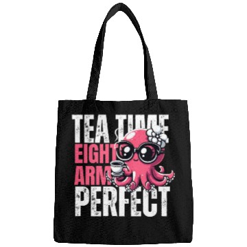Discover funny OCTUPUS TEA TIME humorous tea lover Bags