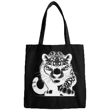 Discover Elegant Wild Leopard On The Hunt Bags