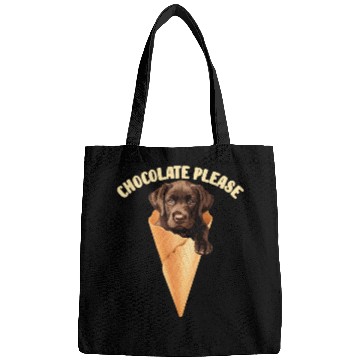 Discover Brown Labrador CHOCOLATE PLEASE Ice Cream Bags