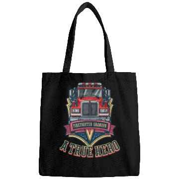 Discover Firefighter Grandpa A True Hero Bags