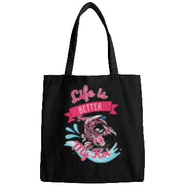 Discover Koi fish swim gracefully Bags