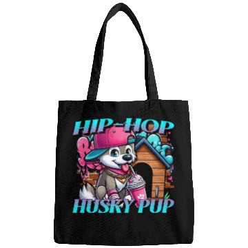 Discover Cartoon Hip-hop Husky Pup Bags