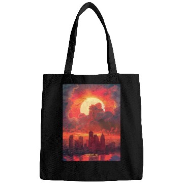 Discover Sunset in Detroit Michigan Bags