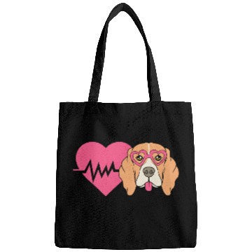 Discover Beagle Dog Mom Heartbeat Bags