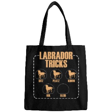 Discover LABRADOR TRICKS Funny Labrador Retriever Dog Bags
