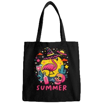 Discover Paradise Tropical Flamingo Summer Bags