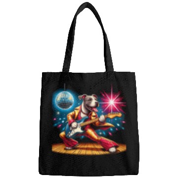 Discover Disco Ball Guitar dog Bags