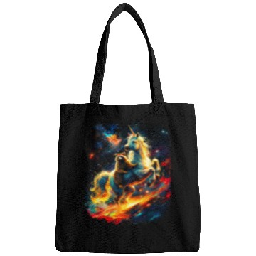 Discover Space Raccoon Riding unicorn Bags