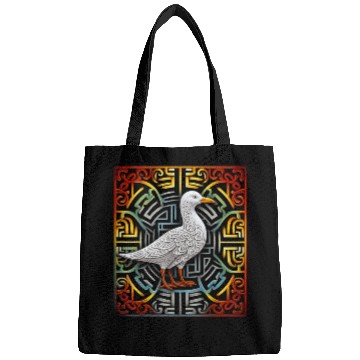 Discover Seagull Mandala Graphic Illustration Bags