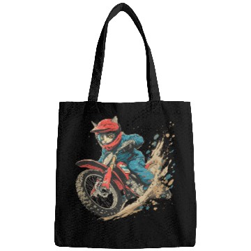 Discover Motocross rider Cat Premium Bags