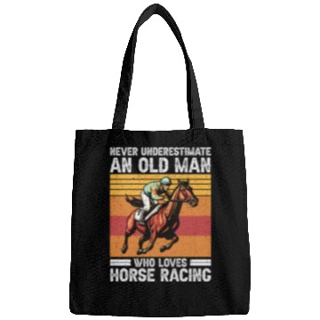 Discover Horse Racing Lover Old Man Bags