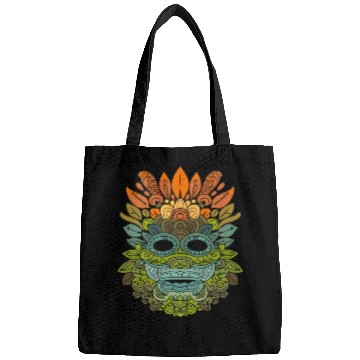 Discover Maya God Mayan Mythology Itzamna Colorful Tribal Bags