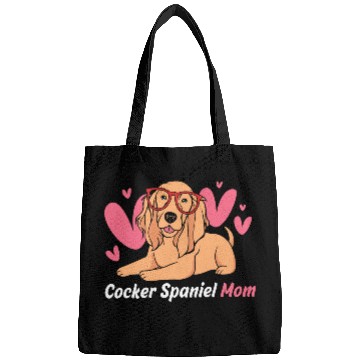 Discover Cute Cocker Spaniel Mom Dog With Glasses Bags