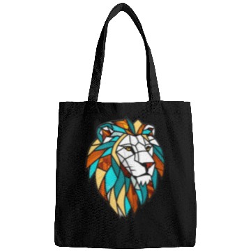 Discover Geometric Lion Stained Glass Bags Disgin