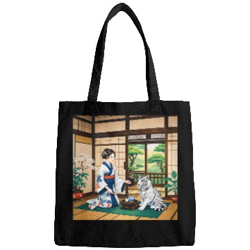 Discover Fantasy Kimono Tiger Premium Bags