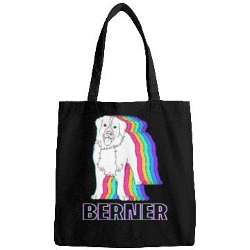 Discover Funny Dog Lover Retro Berner Bernese Dog Bags