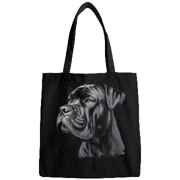 Discover Black Cane Corso Dog Art Bags, Realistic Dog