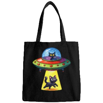 Discover Cat Abduction Funny Space Lover Bags