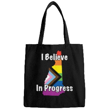 Discover New Hampshire Pride Believe in Progress Flag Bags