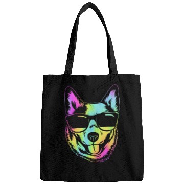 Discover Retro Australian Cattle Dog With Sunglasses Bags