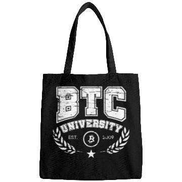 Discover BTC University Bitcoin College vintage retro Bags