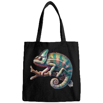 Discover fascinating, lively chameleon motif Bags