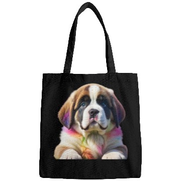 Discover Rainbow Ombre Saint Bernard Puppy Bags
