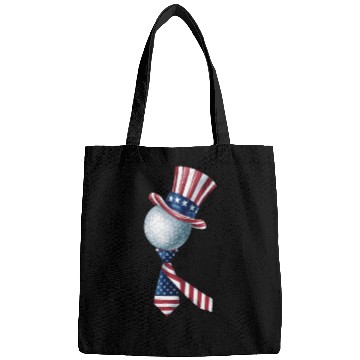Discover Patriotic Golf Ball with USA Flag Hat and Bow Tie Bags