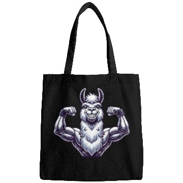 Discover Strong llama alpaca workout fitness bodybuilder Bags