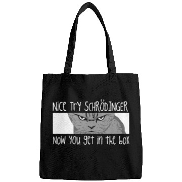 Discover Schrodingers Cat Funny Quantum Physics Science Bags