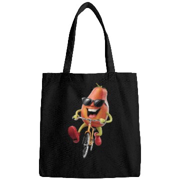Discover Papaya Cycling On Bike Realistic Bags