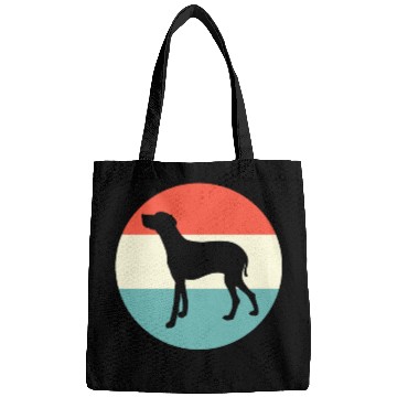 Discover Retro Weimaraner Dog Silhouette Bags