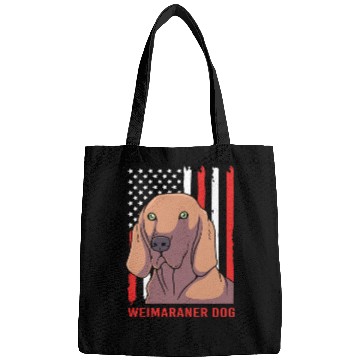 Discover US Flag 4th Of July Patriotic Dog Weimaraner Lover Bags