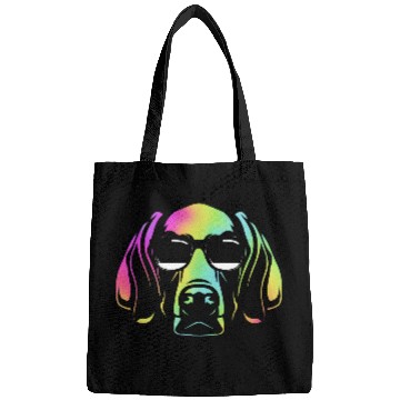 Discover Colorful Weimaraner Dog Wearing Sunglasses Bags