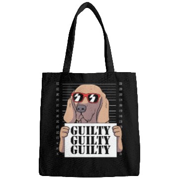 Discover Dog With Sunglasses Mugshot Funny Weimaraner Bags