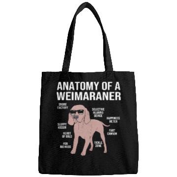Discover Dog With Sunglasses Anatomy Of A Weimaraner Bags