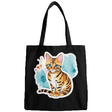 Discover Leopard Cat Watercolor Bags