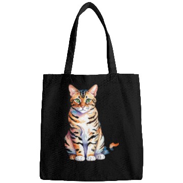 Discover Leopard Cat Watercolor Bags